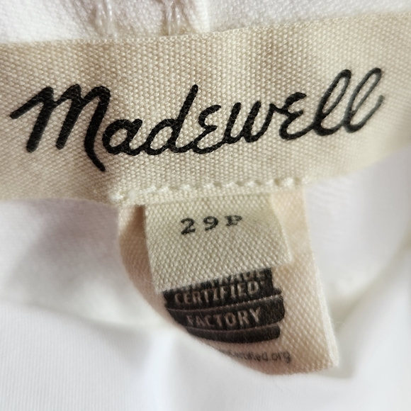Madewell Maternity '90s Straight Jeans Over-the-Belly Stretch Panel White 29P - Picture 12 of 14